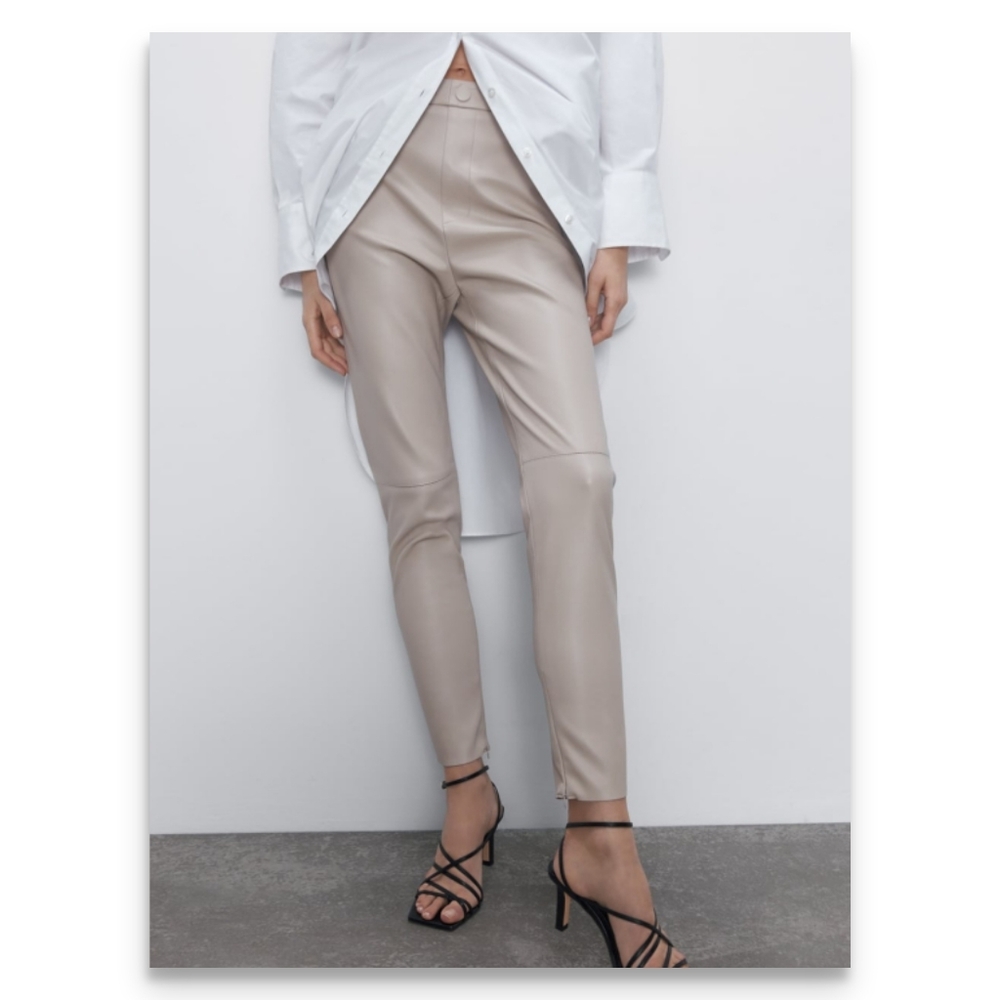 Zara faux leather leggings - blogger's fav… - Picture 2 of 6